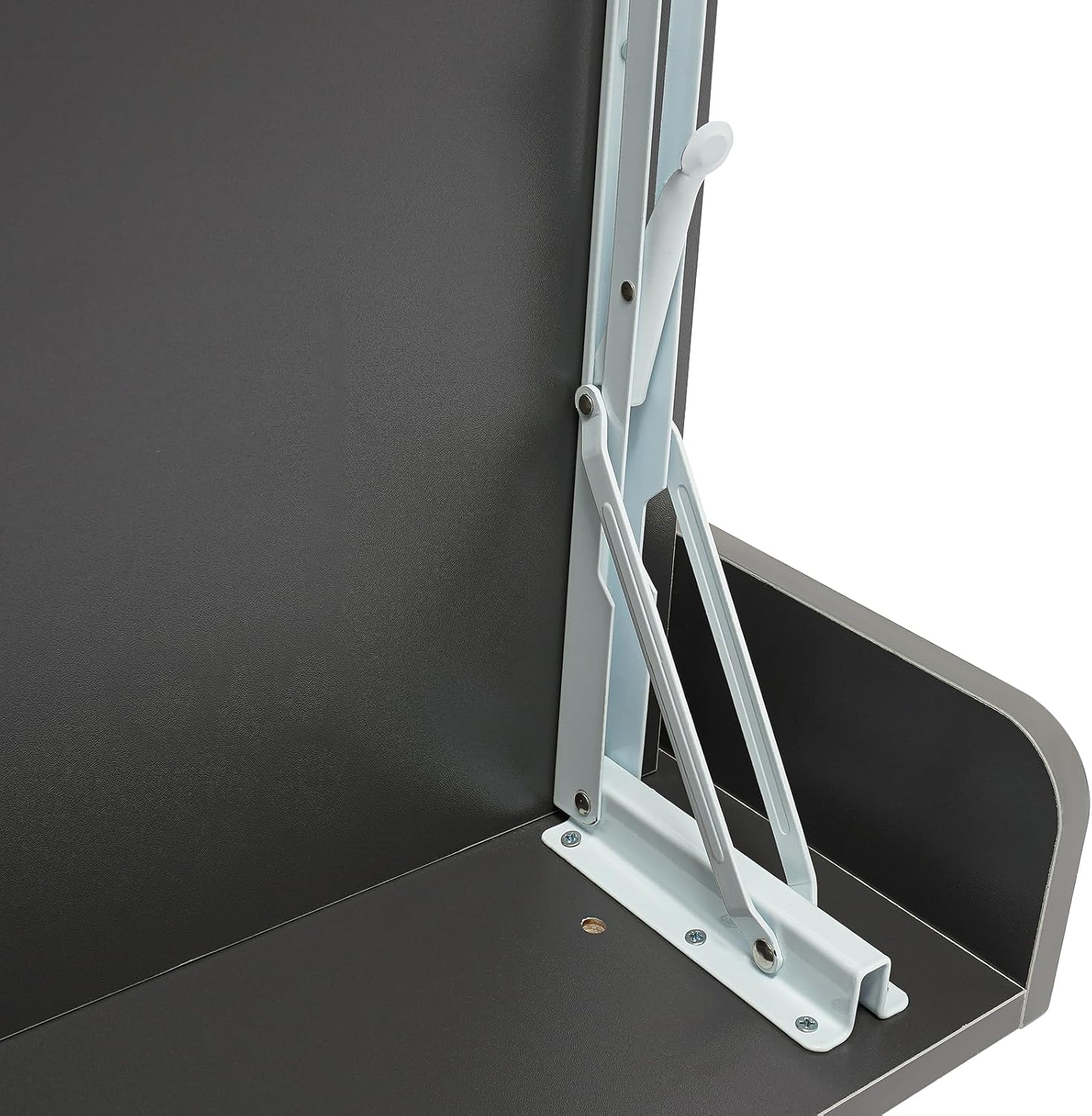 Wall Mounted Desk & Bookshelf, Folding Space Saving Wall Mounted Table with Storage Compart Space, Fold Down Laptop Desk for Home Office (Grey)