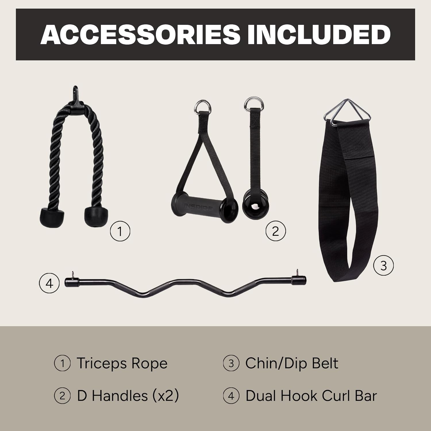 Inspire Fitness FTX Functional Trainer - Compact at Home Workout Machine with Accessories - Space Saving Design - Home Gym Cable Machine and Two 165 lb Weight Stacks