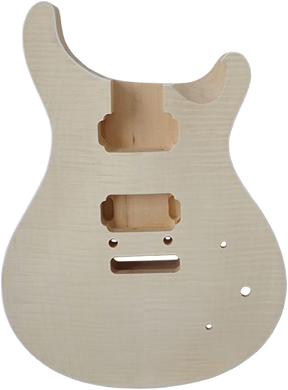 TSTS 38 Inches Unfinished DIY Electric Guitar Kits Basswood Body Hard Maple Neck with All Hardwares Unfinished Electric Guitar Kit (Color : 01)