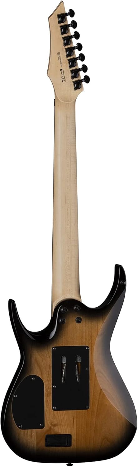 Dean 7 String Exile Select Floyd Fluence Natural Black Burst, EXILE SEL 7 F FL NBST