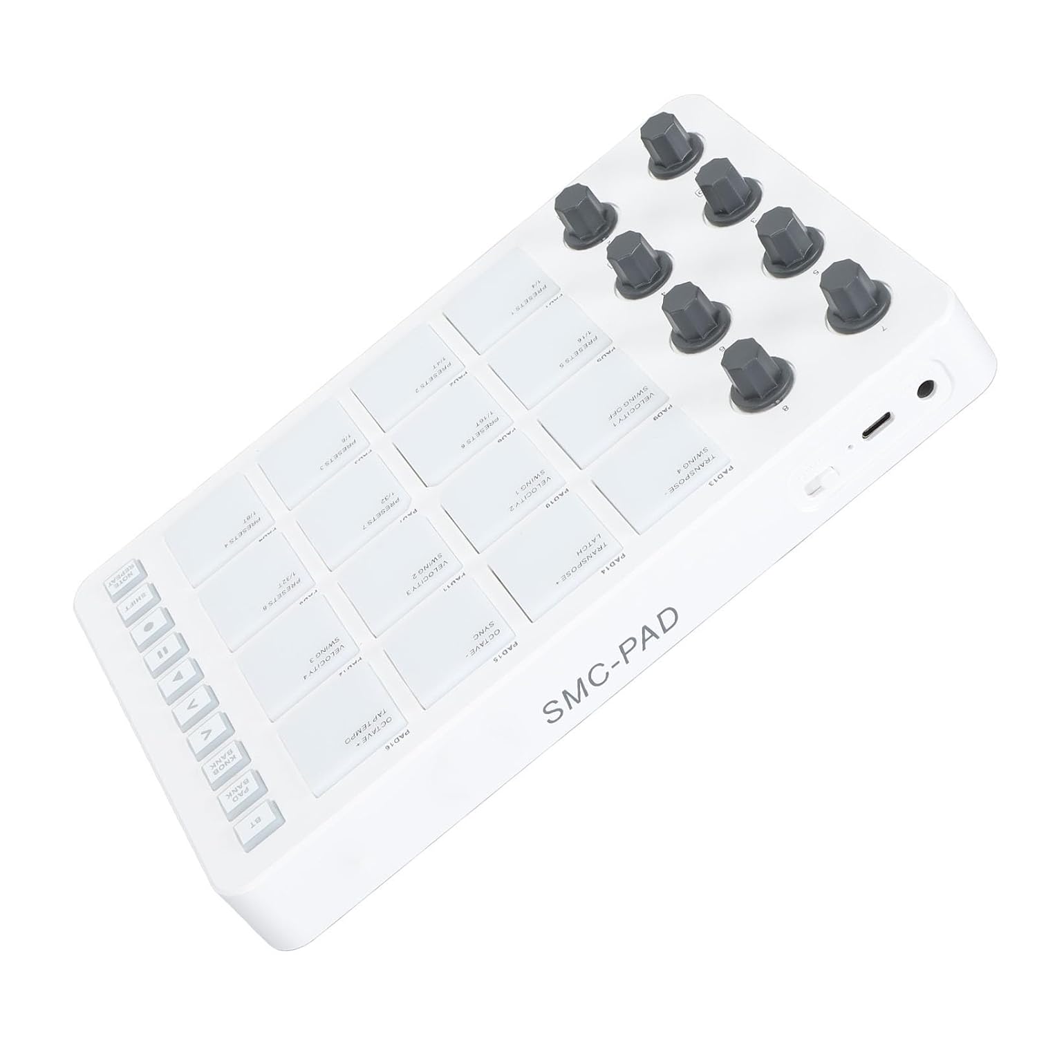 Jeffergarden Wireless MIDI Controller with RGB Pads and Knobs Portable Beat Maker for Musicians and Producers