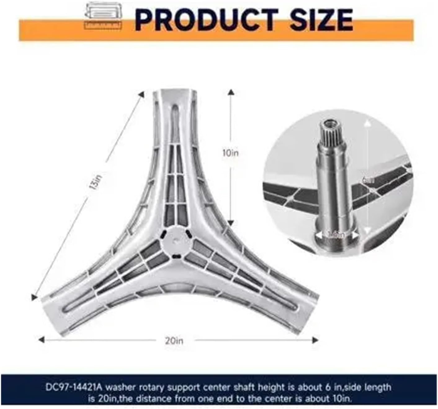 Drum Washing Machine Flange Shaft Assembly DC97-14421A Inner Drum Support WF448AAP/XAA Washing Machine Parts