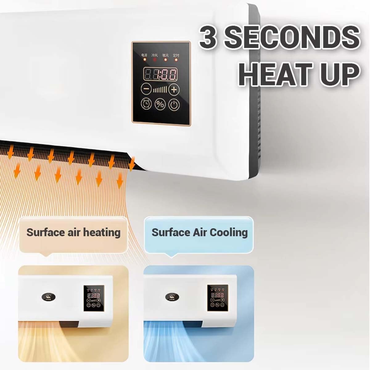 2025 Upgrade Air Conditioner, Portable Air Conditioner Split Max, Wall Mounted Air Conditioners, US Plug 110V, Quiet Operation for Home, Office(White)