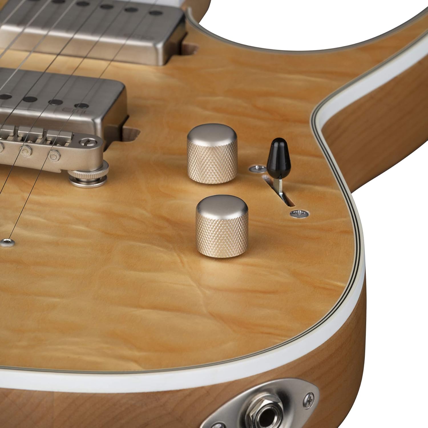 Dean Guitars Exile Select 6 String Quilt Top Electric Guitar, Right, Satin Natural (EXILEQM SN)