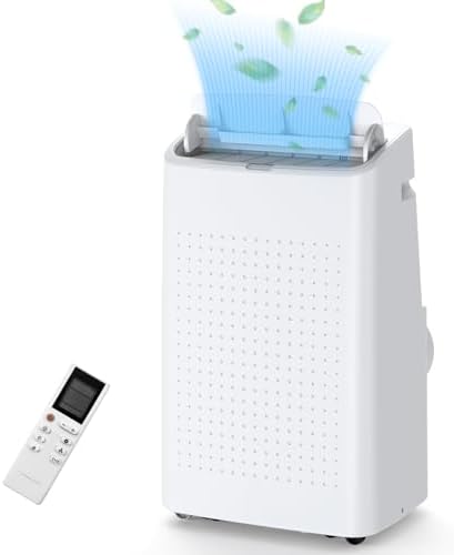 14000 Btu Portable Air Conditioner, Adjustable Fan Speed, Timer, 3-In-1 Cool/Fan/Dehumidify Modes With Remote Control