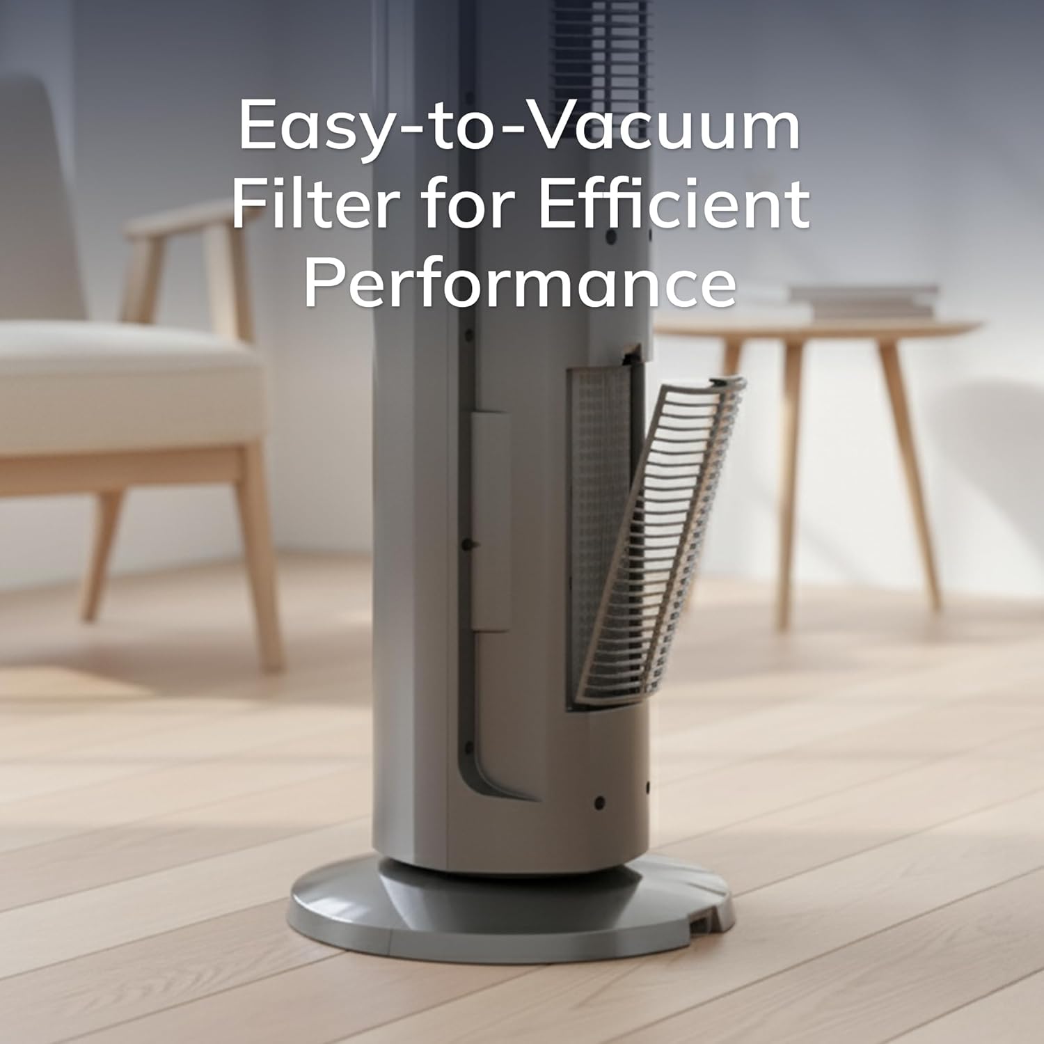 Lasko Oscillating All Season Tower Fan and Space Heater in One for Home with Adjustable Thermostat, Overheat Protection, 4 Fan Speeds, 3 Heat Settings and Remote, 42 Inches, 1500W, Gray, FH515