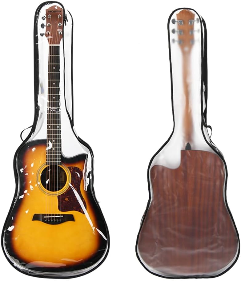 Guitar 40/41 Inch Transparent Electric Guitar Bag Soft Case Dust Cover for Acoustic Electric Guitars