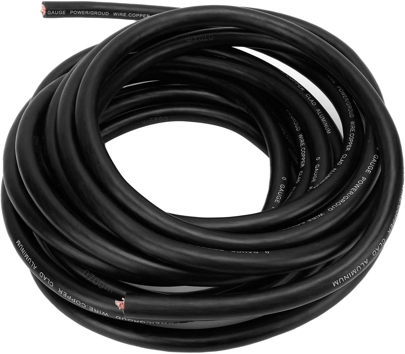 Car Speaker Cable, 1 Gauge AWG Automotive Wire 25ft Versatile Flexible Easy Installation CCA Car Power Ground Battery Cable for Radio Lighting Speaker (Black)