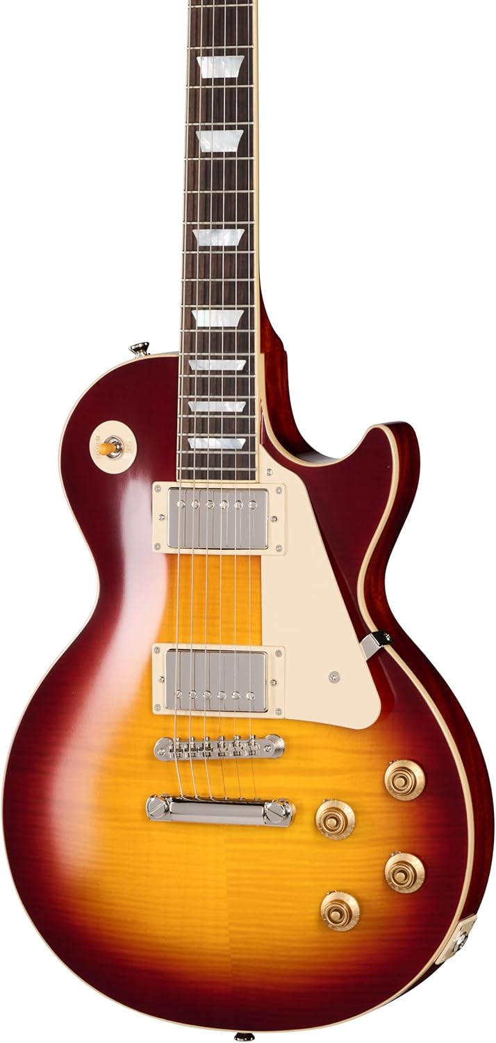 Epiphone Inspired by Gibson Custom 1959 Les Paul Standard Reissue, Deep Cherry Sunburst with Case
