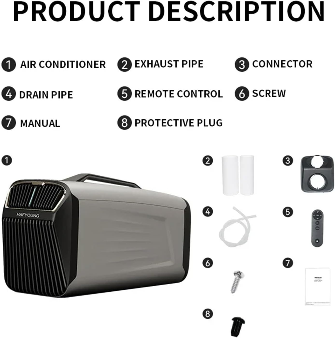 5200BTU Camping Tent Air Conditioner, Portable AC Fast Cooling Units, 4 Modes Suited to Car, Rv, Truck, Van, Fishing, Pet, Outdoor, Indoor