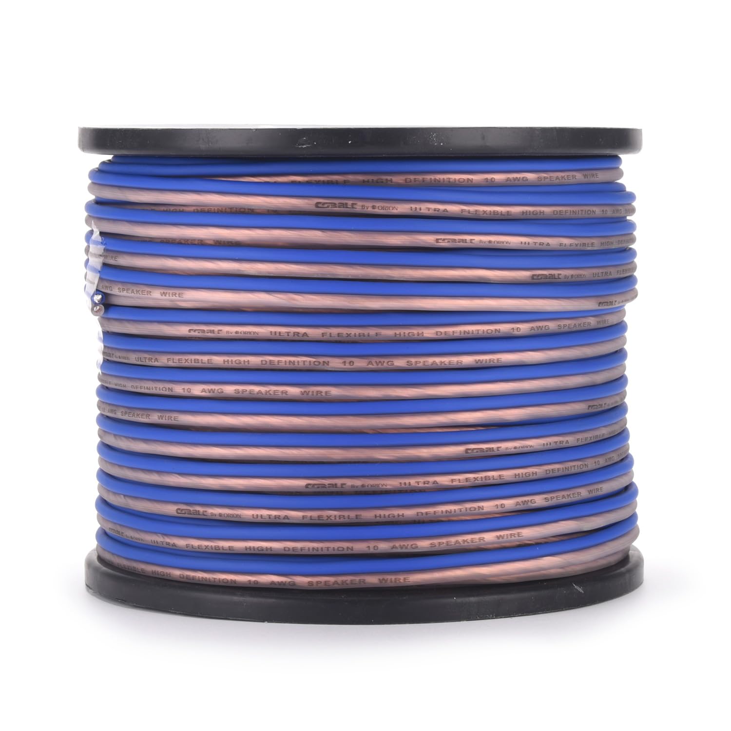 Orion Cobalt S10300PB 10 Gauge AWG (300-Ft Blue/Clear) High Powered Car Speaker Wire Roll, Surround Sound, Home Theater Speakers, RV Audio | 2x10 Gauge Speaker Cable/Wire Roll