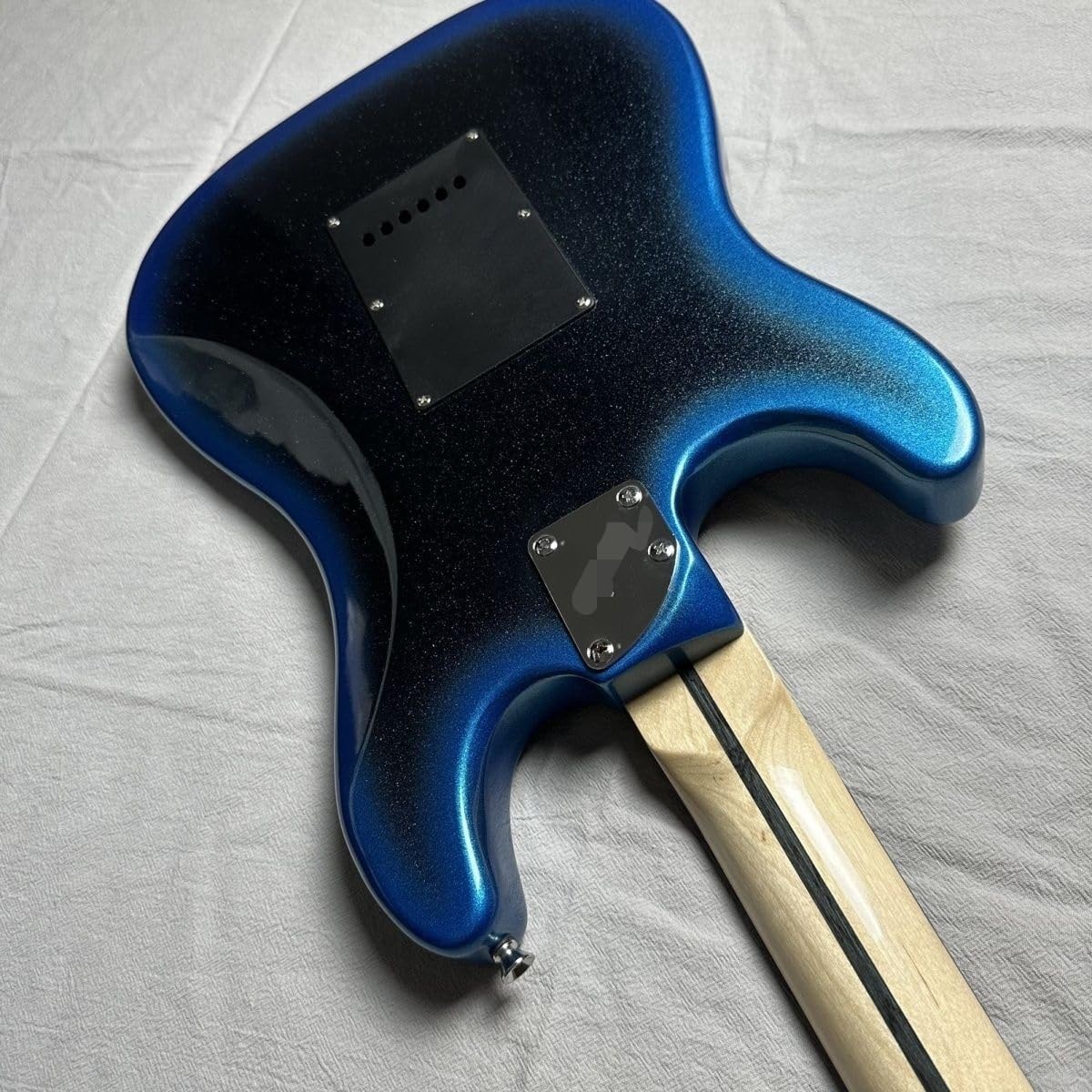 Electric Guitar Midnight Blue Burst Pickups Tremolo Bridge Solid Body for Beginners