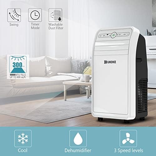 10000 BTU Portable Air Conditioner,White