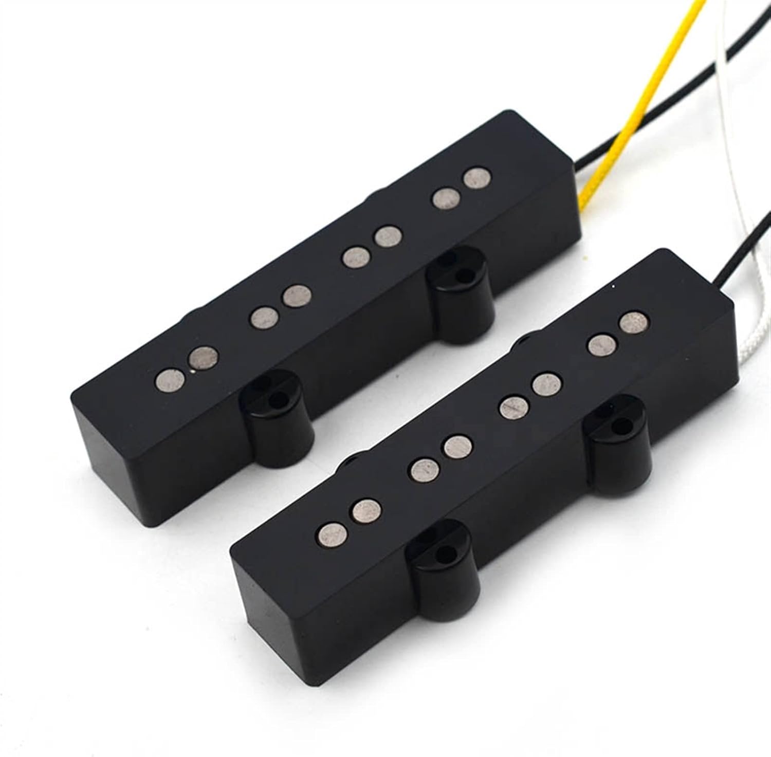 Open Style Alnico 5 Bass 4 String Pickup Neck/Bridge Pickup with Screws and Springs for Bass Parts Electric Guitar Pickups Set (Color : 1 Set)