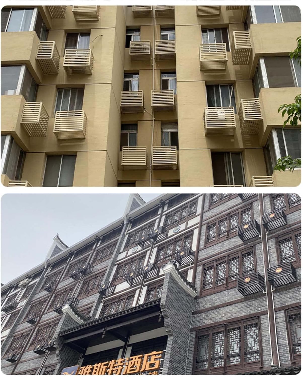 Cover for Outdoor Air Conditioner Fence Screen -Tall, Weatherproof Aluminum Louver Grille Central Air Conditioner Covers, Freestanding Enclosure to Cover Garbage Or Ac Units,Garden Plant Stand