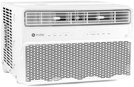 GE Profile Inverter Window Air Conditioner Unit 8,000 BTU with Energy Efficient AC Cooling up to 350 sq ft., Ultra Quiet, SMART Home Capable, Includes Remote and Install Kit, White