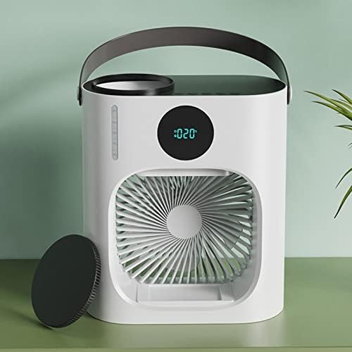 Zerodis 3 Speeds Low Noise Cooling Humidifying USB Summer Portable Table Air Cooler Whole House Air Circulation Humidifier for Bedroom Living Room Mini Conditioner 900ml