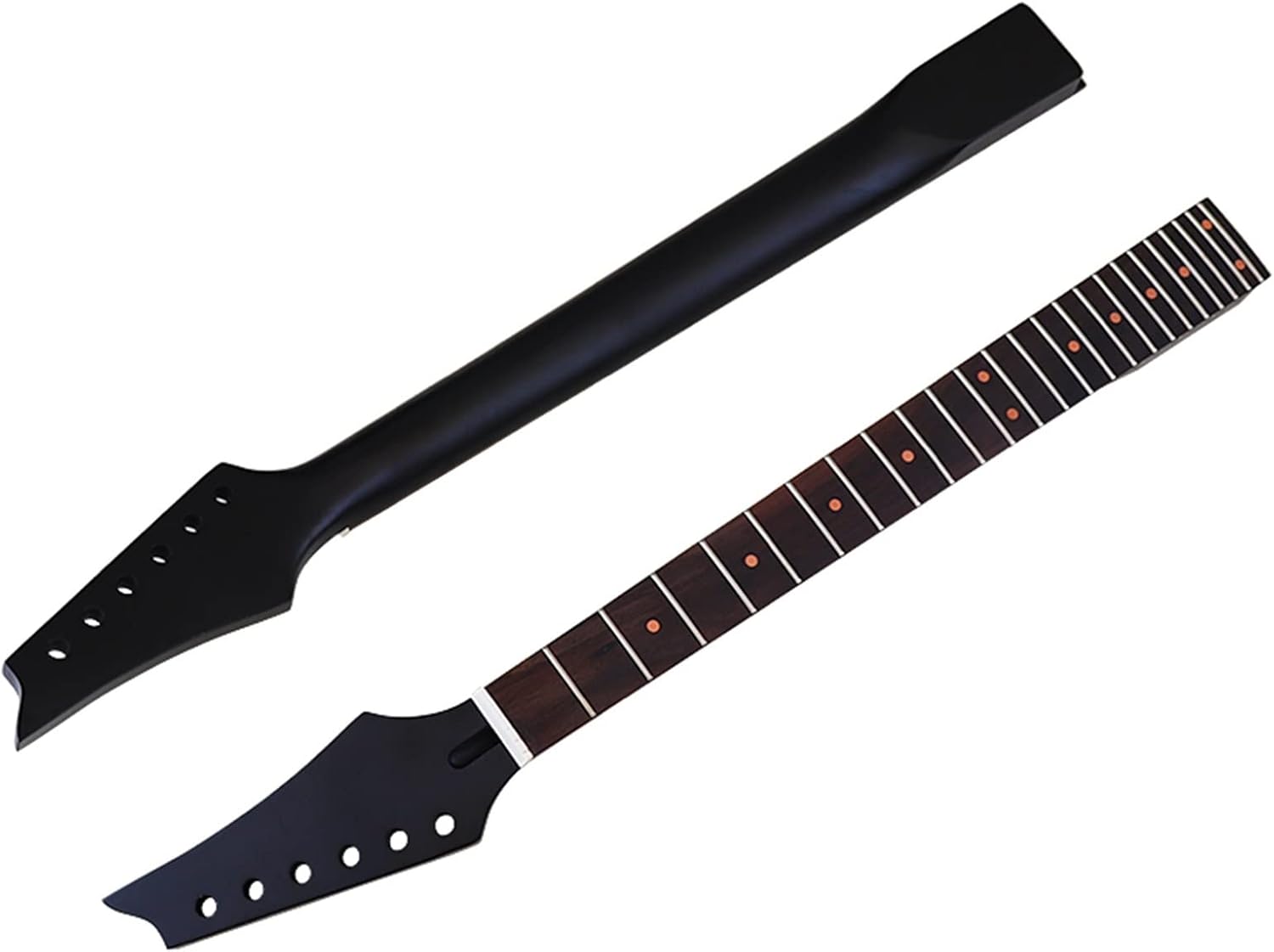 ZUZU 6 Strings Electric Guitar Neck Canada Maple Neck Rosewood Fingerboard Full Black 24 Frets Unfinished Guitar Neck