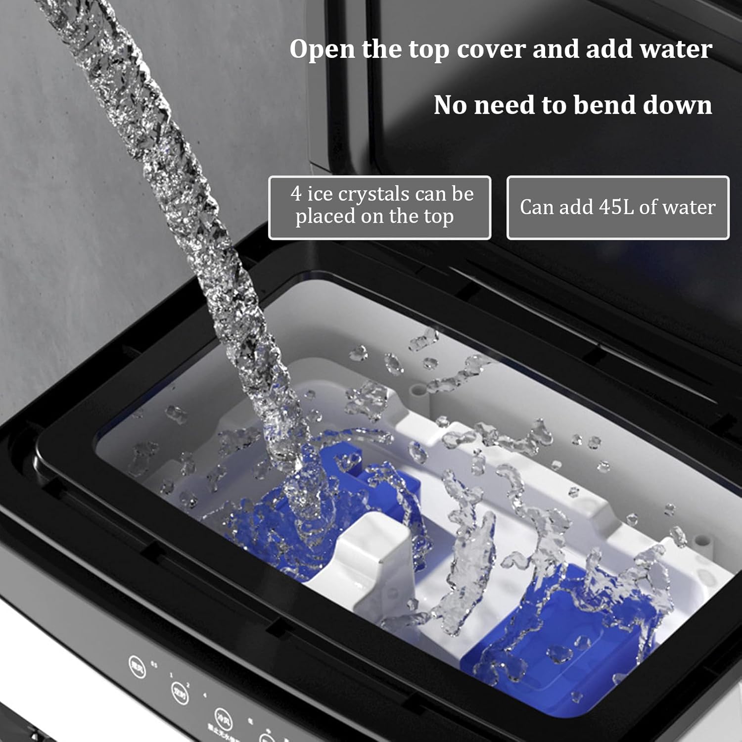 Refrigeration Small Air Cooler,portable Air Conditioner,Three Adjustable Wind Speeds,7.5H Timing Function Evaporative Air Cooler,for Garage, Factory, Supermarket, Household(Color:Touch screen version)