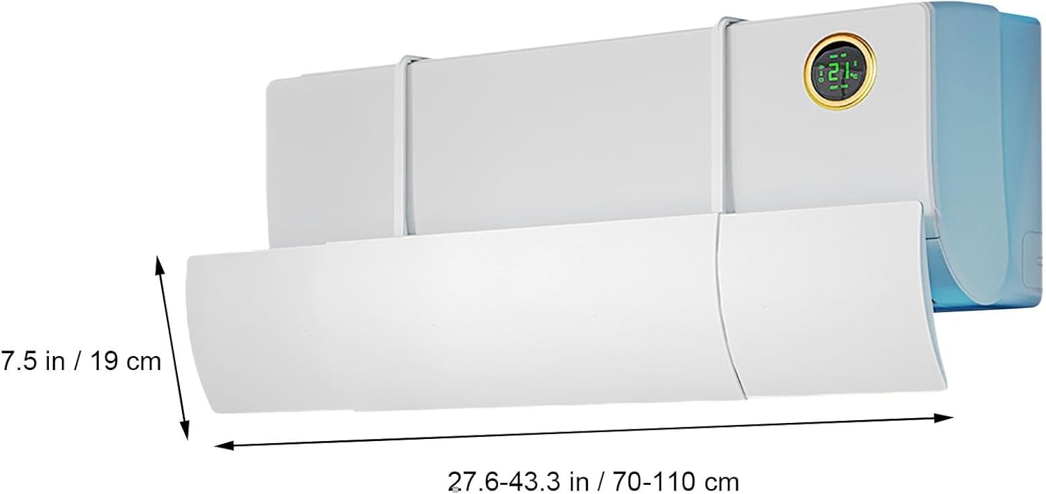 Telescopic Air Conditioner Deflector, Anti-Direct Blowing of Air Conditioners Wind Deflector, AC Air Deflectors of Punch-Free