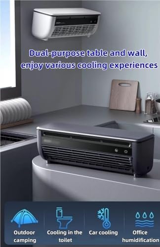 Mini Wall-Mounted Air Conditioner with Remote Control - Portable Cold Air Blower, Low Energy Consumption, Fast Cooling for Bedroom, Living Room, and Office