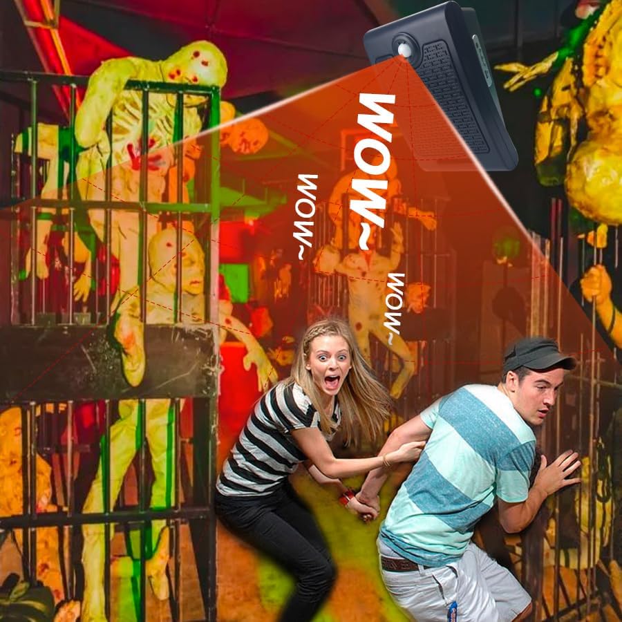 Wall Mount High Power Sensitive PIR Motion Sensor Voice Programmable Speaker Motion Sensor Sound Player with Audio Recordable for Halloween Haunted House/Shop/Factory/Home Safe Warning Voice Prompt