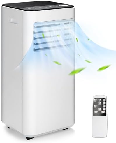 Portable Air Conditioners, SIMOE 10000 BTU Portable AC Unit with Dehumidifier & Fan Mode, 3-in-1 Air Conditioner Portable with Remote, Rooms up to 350 sq.ft, 24Hrs Timer, for Home Office Garage
