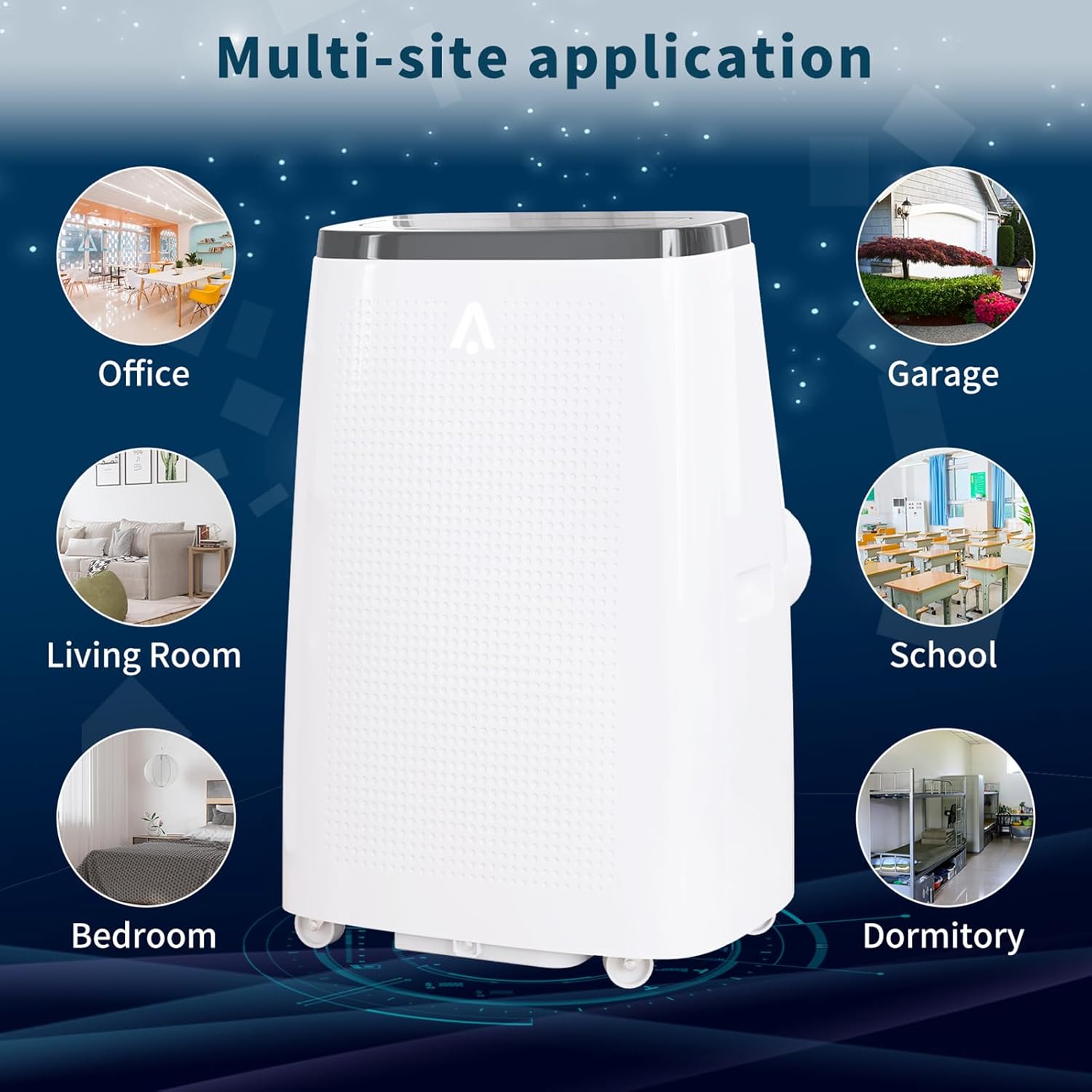 14000BTU Portable Air Conditioners for Room Cooling up to 750 Sq. Ft, 3 in 1 Mobile Indoor AC Units with Fan & Dehumidifier, Remote Control, Sleep Mode, 24H Timer, Window Vent Kit… (14000BTU)