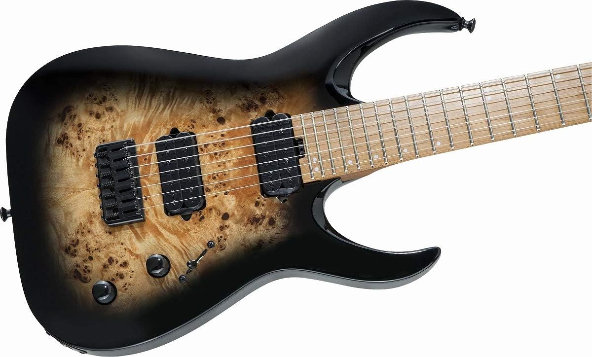 Jackson Signature Misha Mansoor Juggernaut HT7P - Black Burst Burl