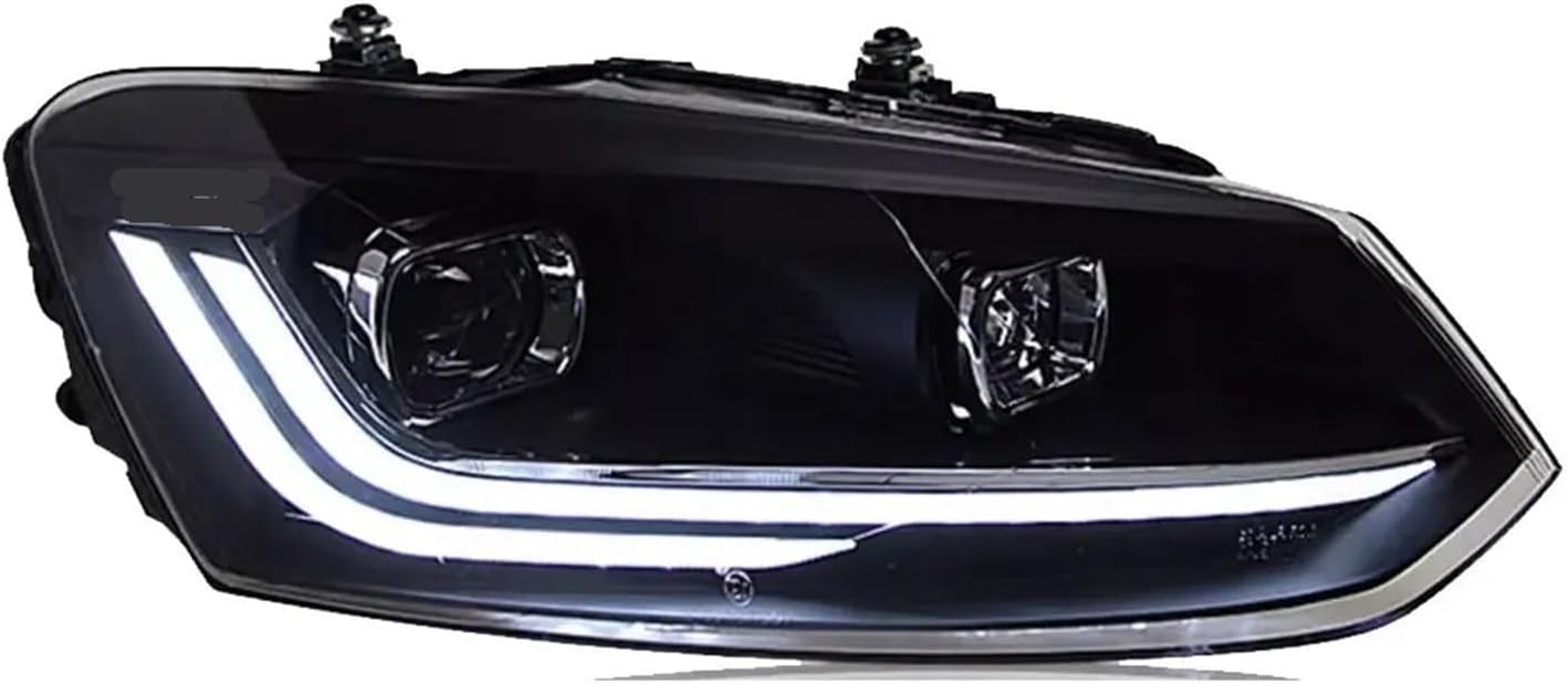 Front HeadLamp Compatible For VW Polo 2011-2023 Polo Head Light LED Headlight LED DRL Assembly Upgrade Dynamic Signal Auto Accessories(For 2011-2018 year,RHD)
