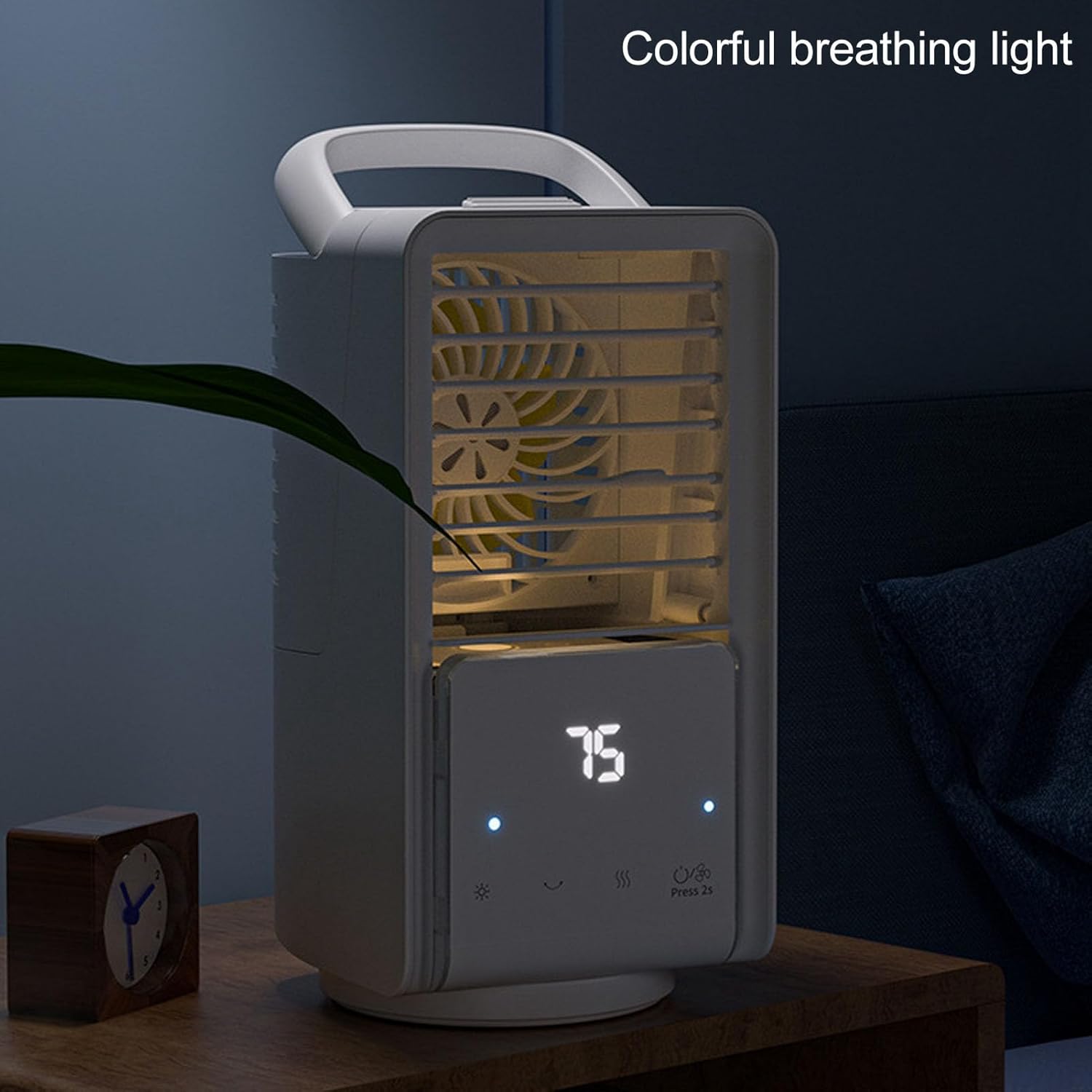 Air Conditioner USB Charging Mini Air Conditioner Portable Cooling Fan 700ml Water Tank Capacity Air Cooler for Bedroom Desk Camping