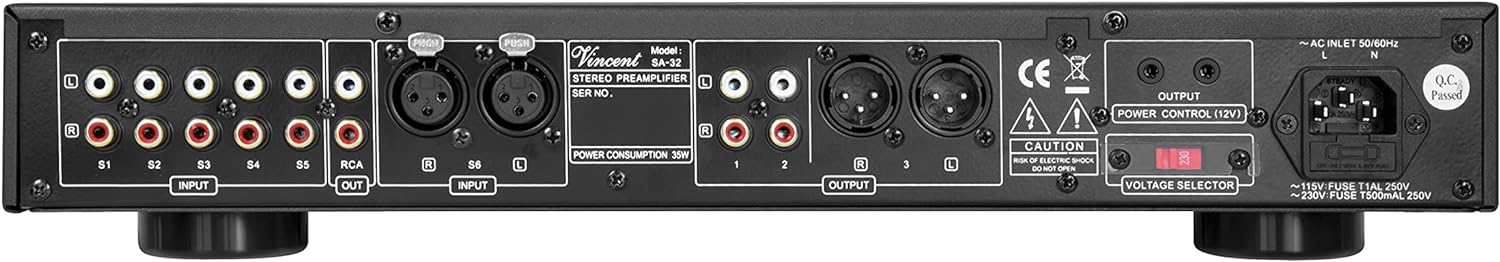 Vincent Audio SA 32 Hybrid Stereo Preamplifier (Black)