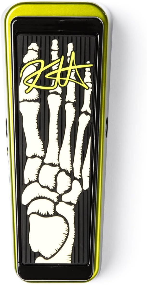 Dunlop KH95 Kirk Hammett Signature Cry Baby Wah Pedal Bundle with 2 Patch Cables and Dunlop 9V Power Supply