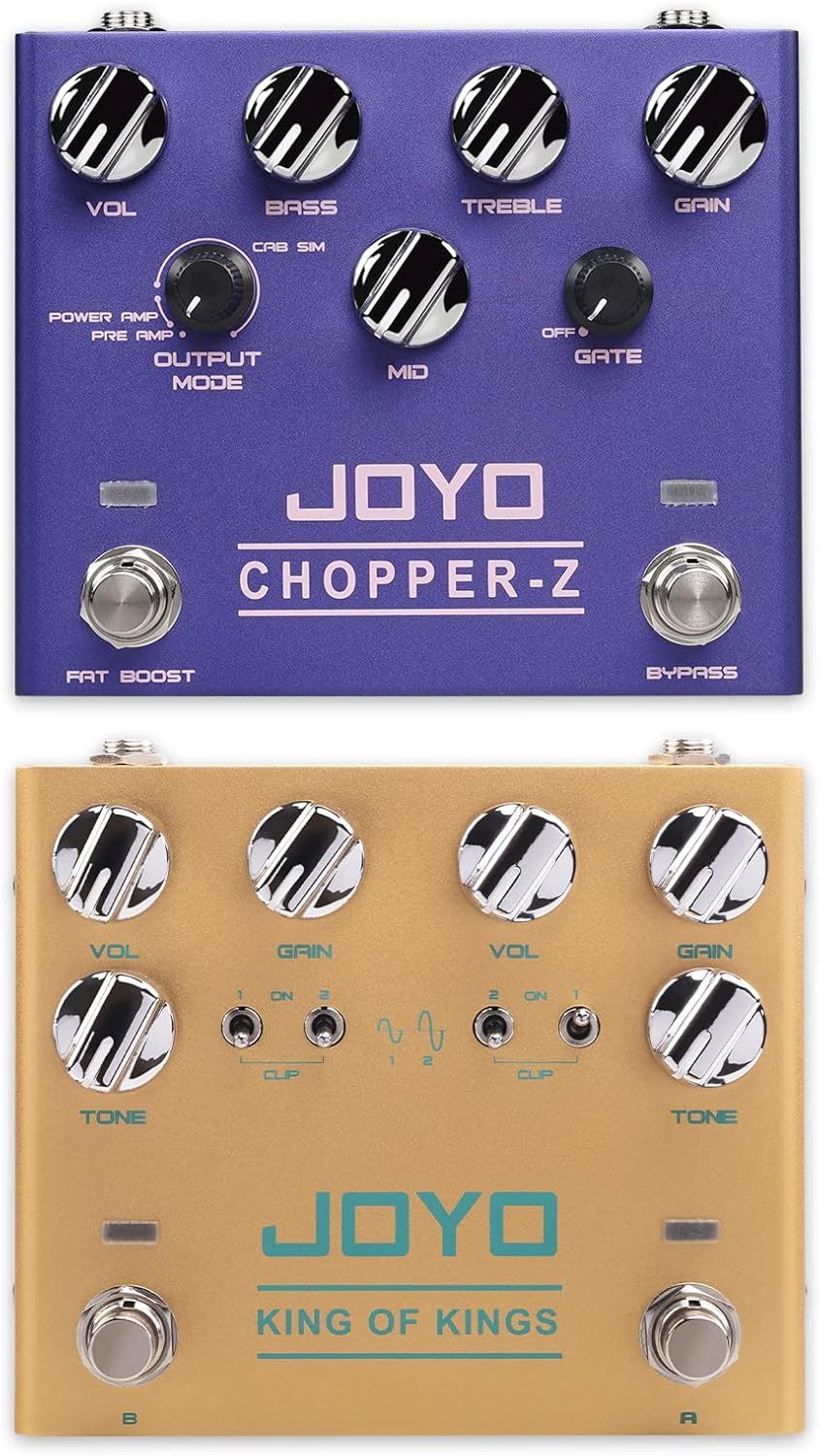 JOYO R-18 High Gain Amp Sim Pedal and R-20 Dual Crunch Pure Analog Overdrive Pedal