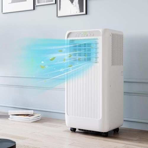 Portable Air Conditioners 8000 BTU, Remote Control AC with 24H Timer, Low Noise Energy Saving Cooling Unit for Bedroom, Office, Small Spaces 350 Sq. Ft, White