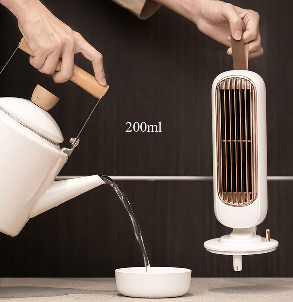 Mini Air Conditioner, Portable Evaporative Air Cooler, 6H Timer, 3 Speeds, Multi-Function Humidifier Purifier for Bedroom Office (Color : Green)