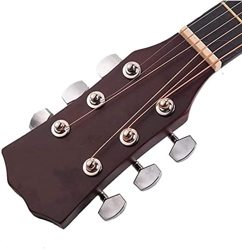 Full Size Guitar Acoustic Guitar Starter Kit 38 Inches Natural Musical Instruments Young Student Practice Classical Guitar Strings Beginner Acoustic Guitar Starter Package Student G (White 38 inch)