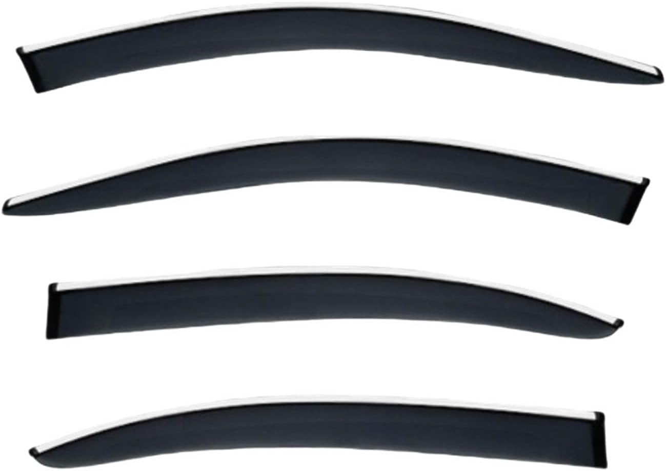 Window Deflectors for Benz E-Class Short Wheelbase MK5-W213 2017-2023, Sun Rain Guard Window Visors Vent Shades with Bright Stripes Car Accessories