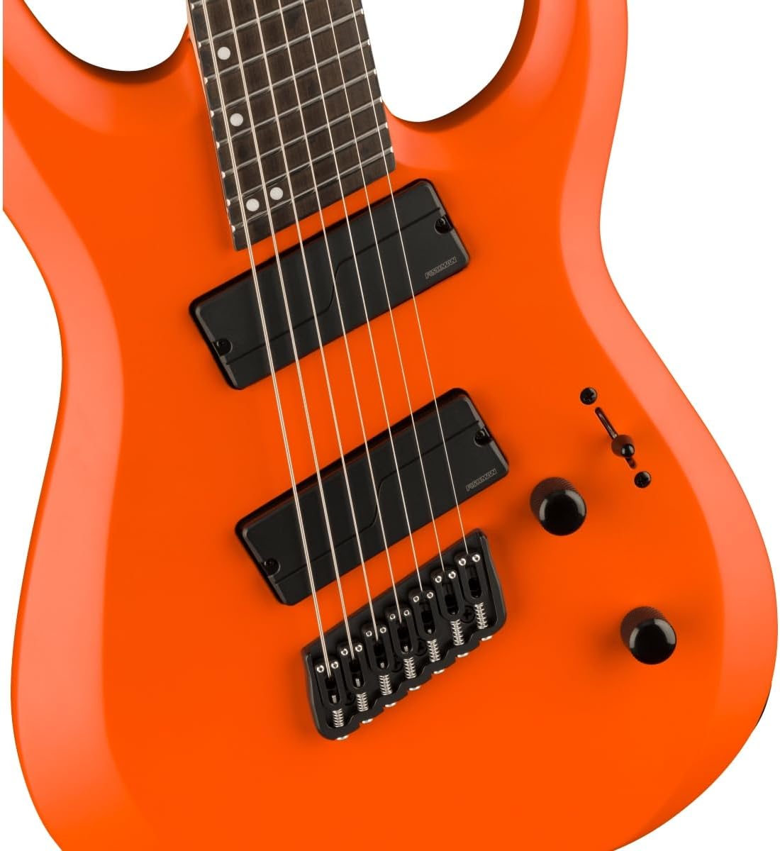 Jackson Pro Plus Series DK Modern HT7 MS 7-string Electric Guitar - Satin Orange Crush
