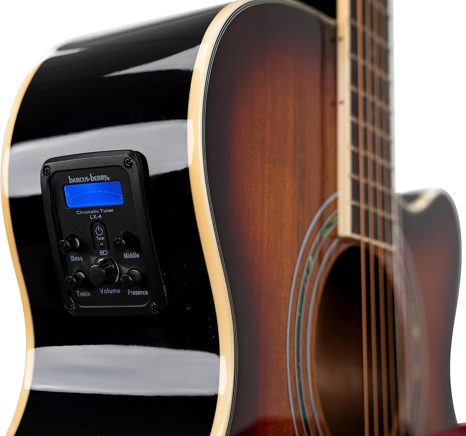 Washburn EA55G-A Festival Series Cutaway Mini Jumbo Acoustic/Electric Guitar. Koa Burst