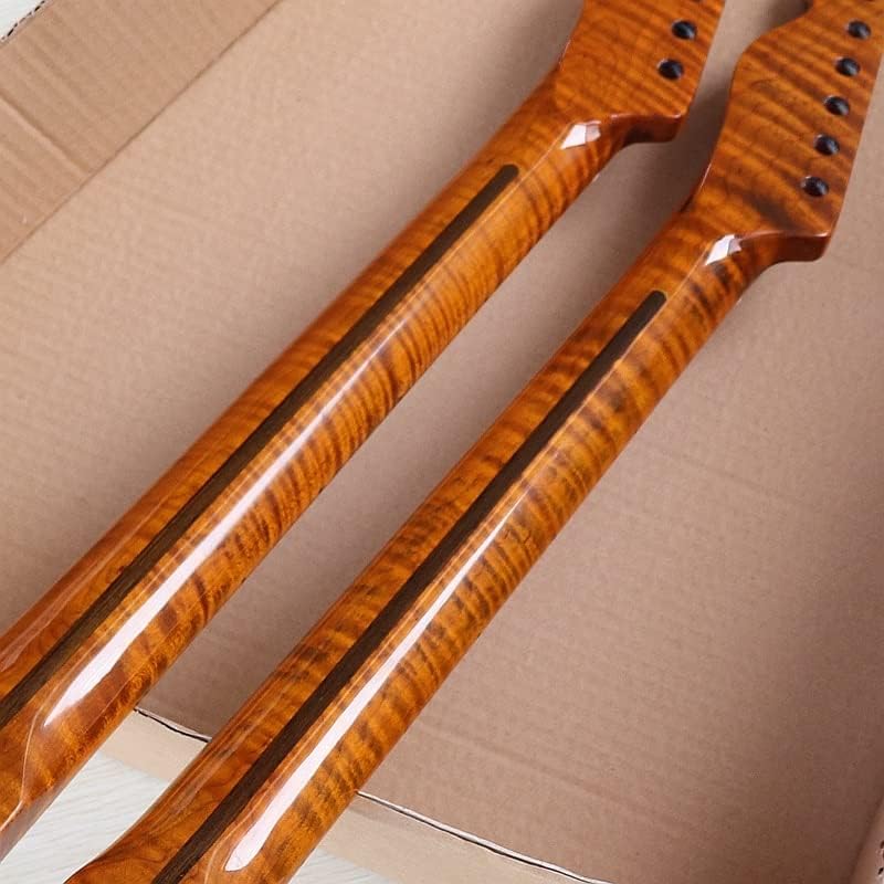 Maple Electric Guitar Neck 1 Piece 21 Frets for TL Guitar Neck with Middle Line Tele Neck Guitar ​Neck Replacement