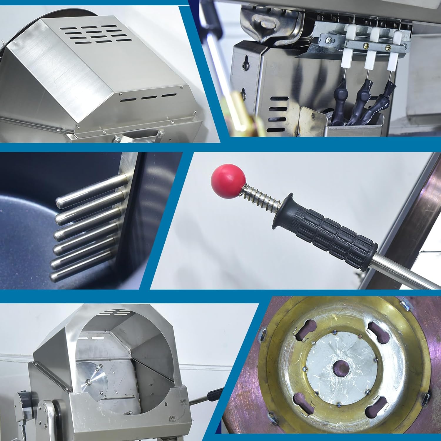 Commercial Automatic Stir Fry Wok Machine with water spray,Automatic 360° Stir Fry Cooker,Automatic Cooking Machine,Drum Type Stir Frying Machine(Natural Gas, Countertop)