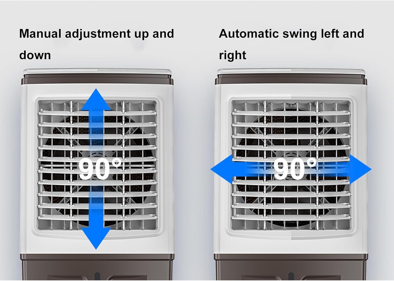 Outdoor Swamp Cooler, Evaporative Air Coolers with Remote Control, 90° Oscillating, 3-Speed Mode, Air Cooler, 50L Large Capacity Water Tank for Indooor Outdoor Use