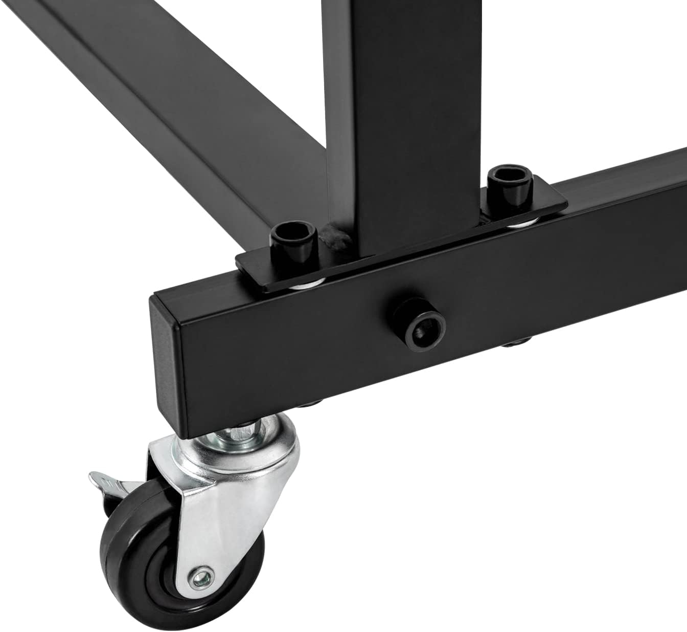 LYNICESHOP 9U Professional DJ Stand, Rack Mount Mixer Case Stand Studio Equipment Cart Stage Amp DJ Rolling Black Stage Amp DJ Rolling Black for Homes, Offices, Music Studios, Performance Stages