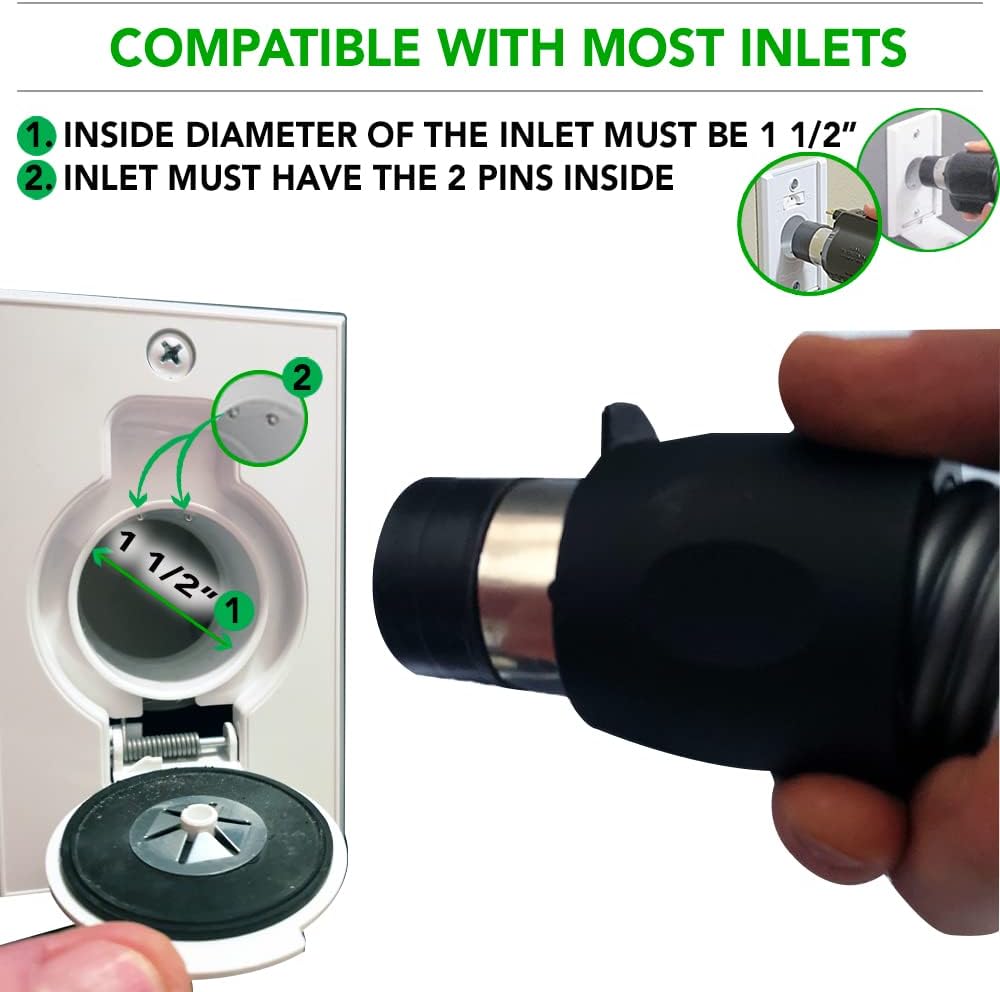 OVO Central Vacuum Standard Kit, with 30/35/40/50ft Low-Voltage Hose, ON/Off Control at The Handle, 12’’ Combo Brush and Accessories, for Hard Surfaces and Carpets, B 30', Black, (KIT-LV30S)