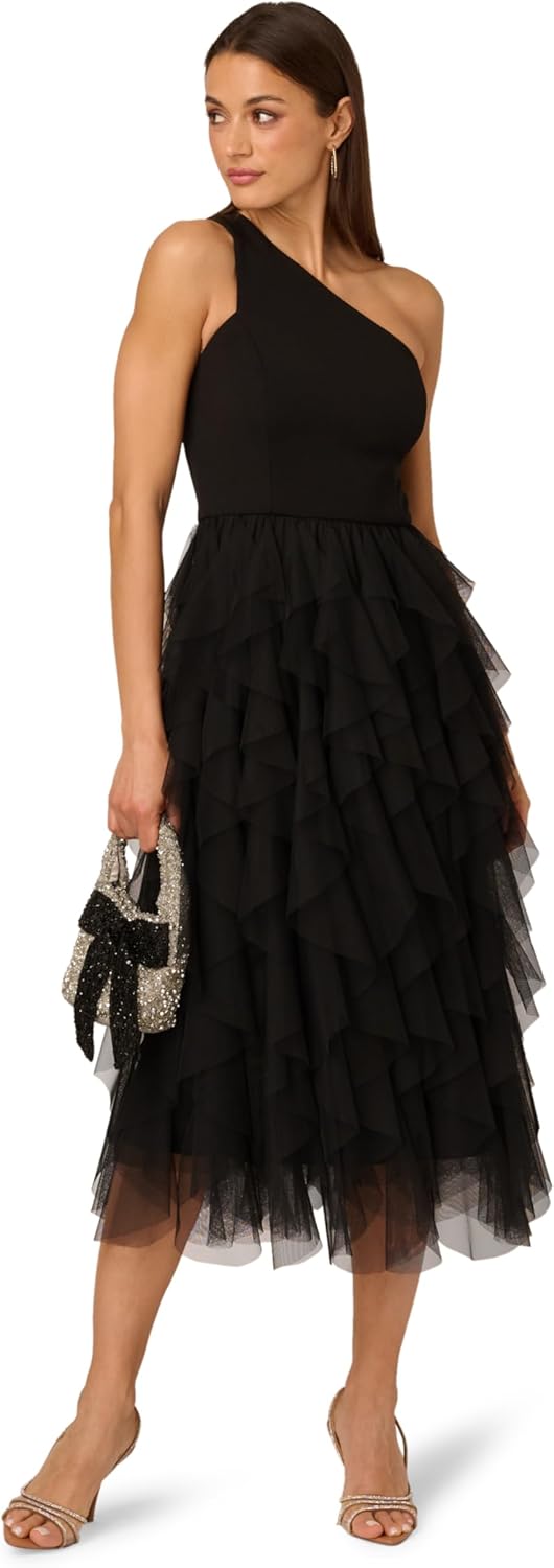 Adrianna Papell Women's Knit Crepe Midi Dress