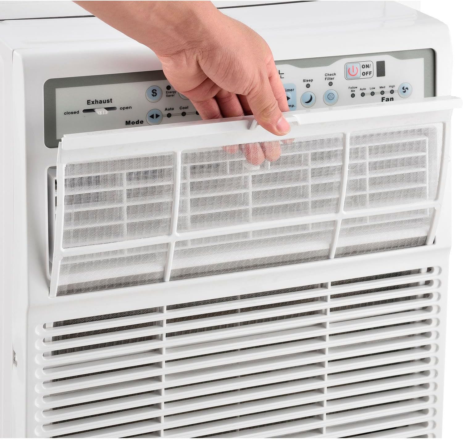 Global Industrial Slider/Casement Window Air Conditioner, 10000 BTU, 115V, R32 Refrigerant, Up to 450 Sq. Ft. Coverage, Digital LED Display, Includes Remote Control