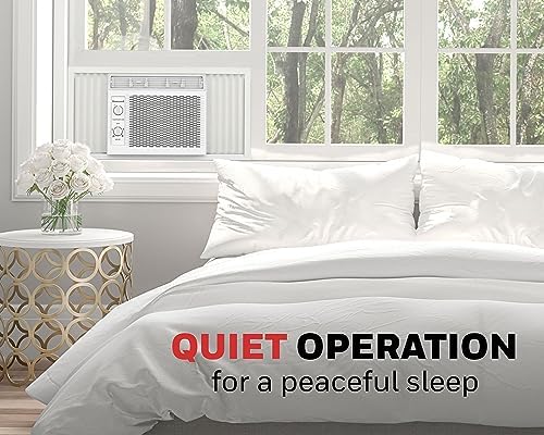 Honeywell 5,000 BTU Window Air Conditioner, Adjustable Thermostat, 7 settings, Quiet, 150 sq ft Coverage