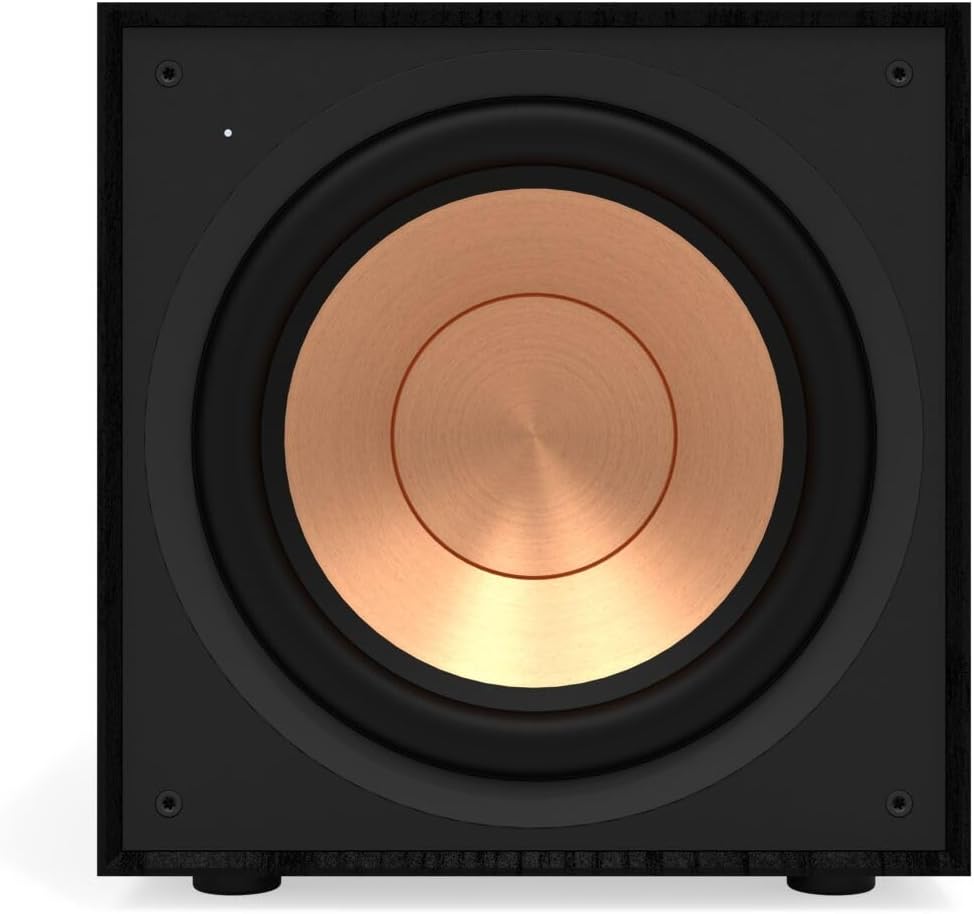 Klipsch Reference R-101SW 10” Front-Firing Subwoofer with All-New Spun-Copper 10” woofers and an All-Digital Amplifier for Premium Home Theater Sound in Black