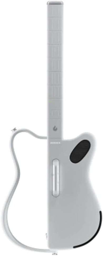 LAVA GENIE 9270002 Sampler Guitar, No Strings Attached, Hundreds of Instrument Presets, Onboard Speaker, White, 30.5 inch Bundle with Rok-It Tripod Guitar Stand, Goby Labs GLS-104 Microphone Sanitizer